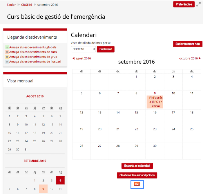 Gestió de calendari