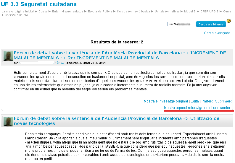Filtre aplicat mitjançant Cerca avançada en fòrums Filtre aplicat mitjançant Cerca avançada en fòrums