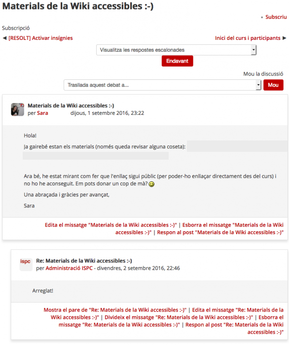 Contingut missatge fòrum Contingut missatge fòrum