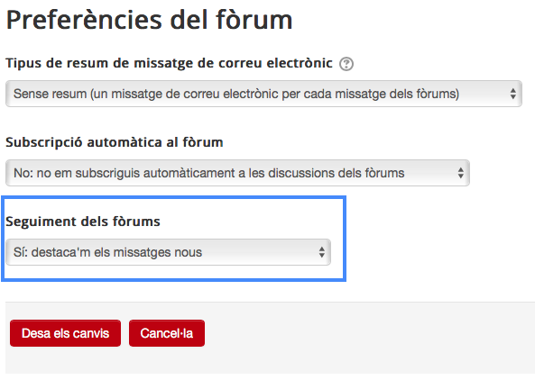 Sí, destaca'm missatges nous Sí, destaca'm missatges nous