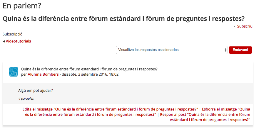 Missatge publicat Missatge publicat