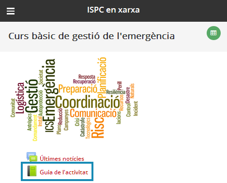 Accés als materials generals de suport del curs Accés als materials generals de suport del curs