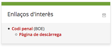 Bloc d'Adreces d'interès Bloc d'Adreces d'interès