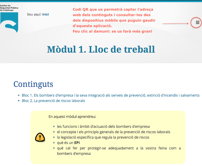 Accés a materials de consulta Accés a materials de consulta
