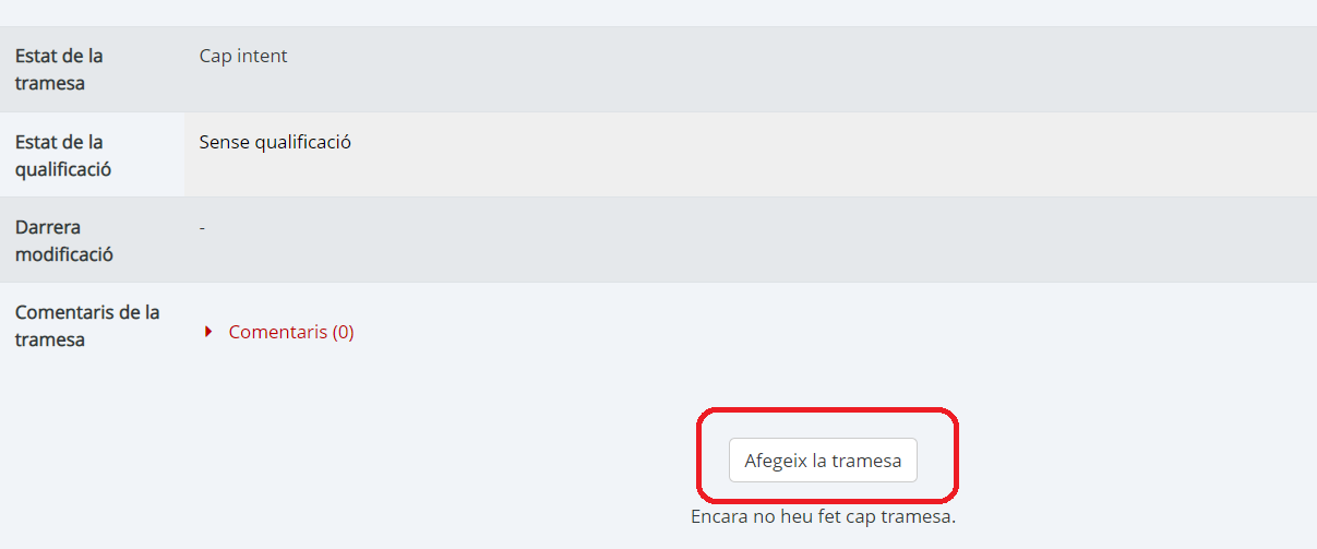 Afegir tramesa